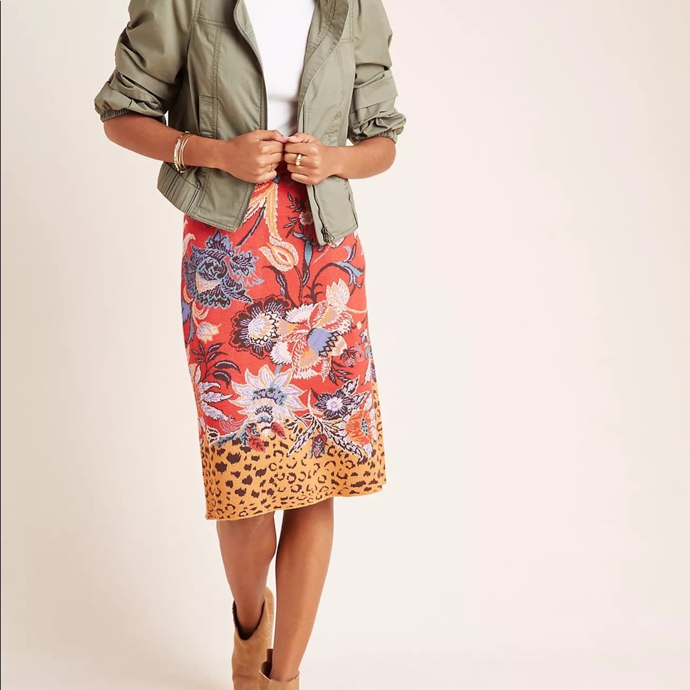 Mauve Delphinia Knit Pencil Skirt